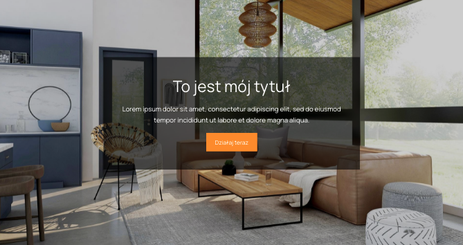 Nagłówek na stronie po środku w pionie i poziomie.